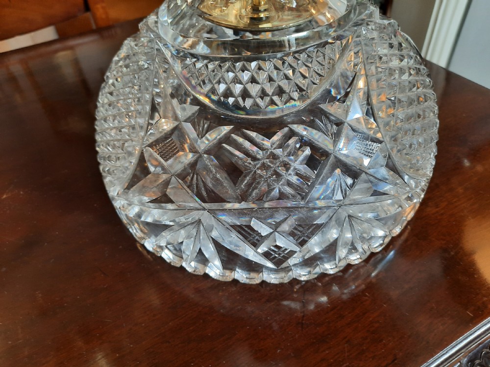 1930’s Crystal Table Lamp View II