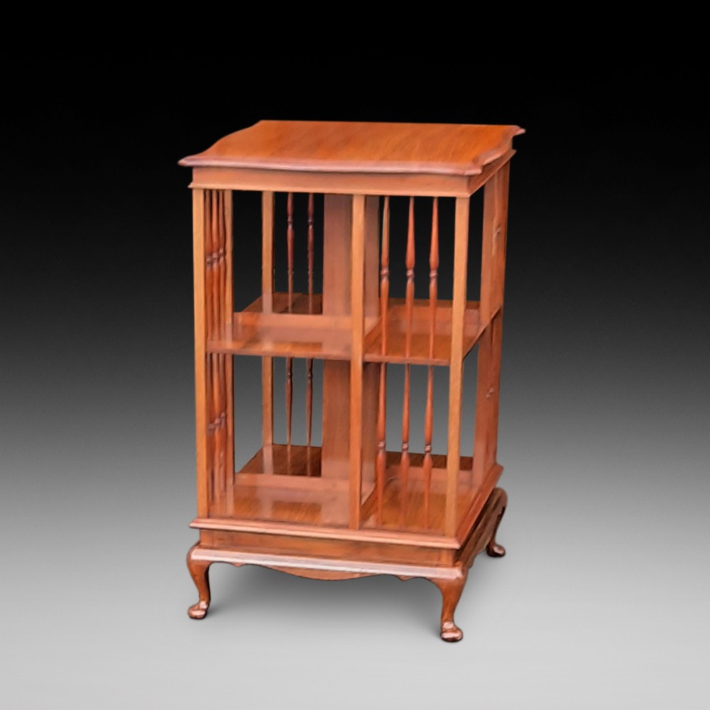 Edwardian Mahogany Revolving Bookcase