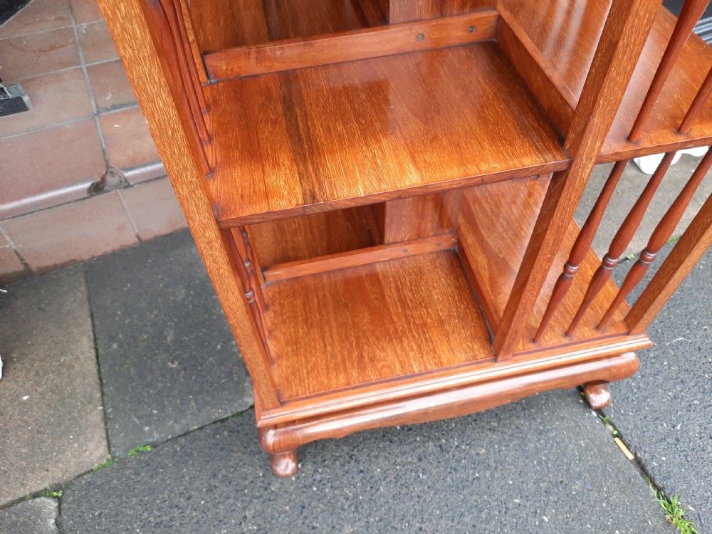 Edwardian Mahogany Revolving Bookcase View IV