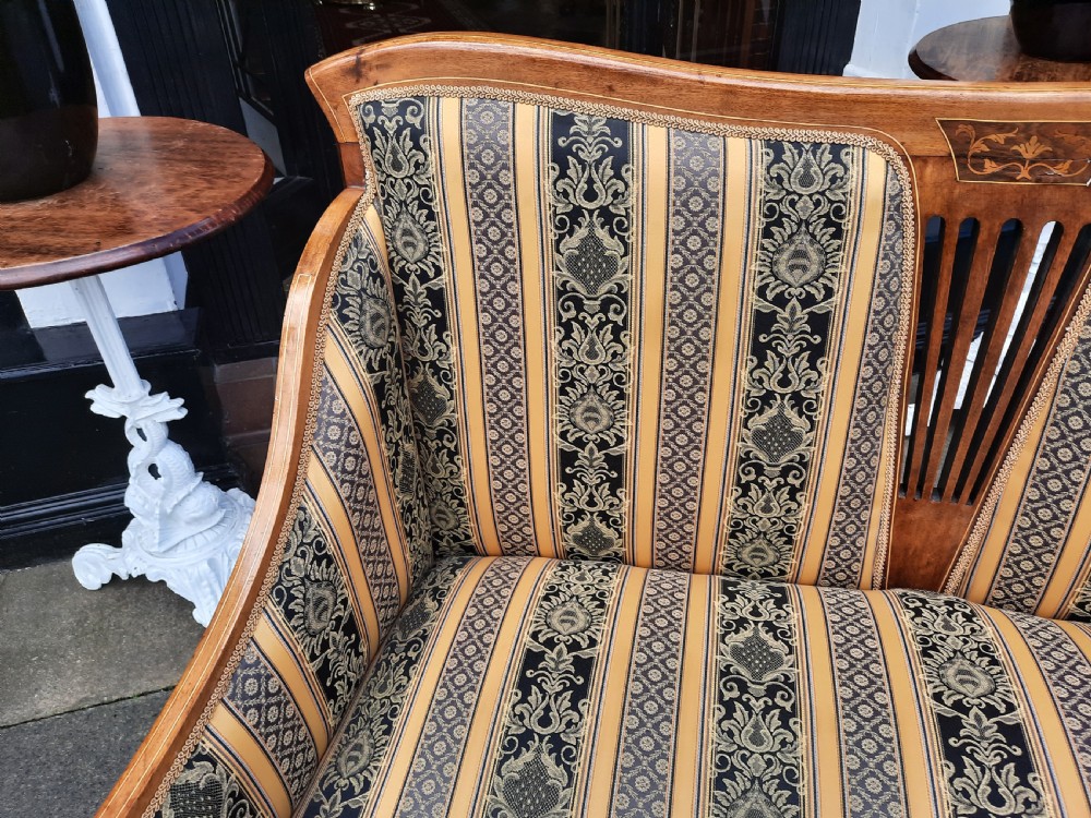 Edwardian Inlaid Mahogany Two Seater Sofa View II