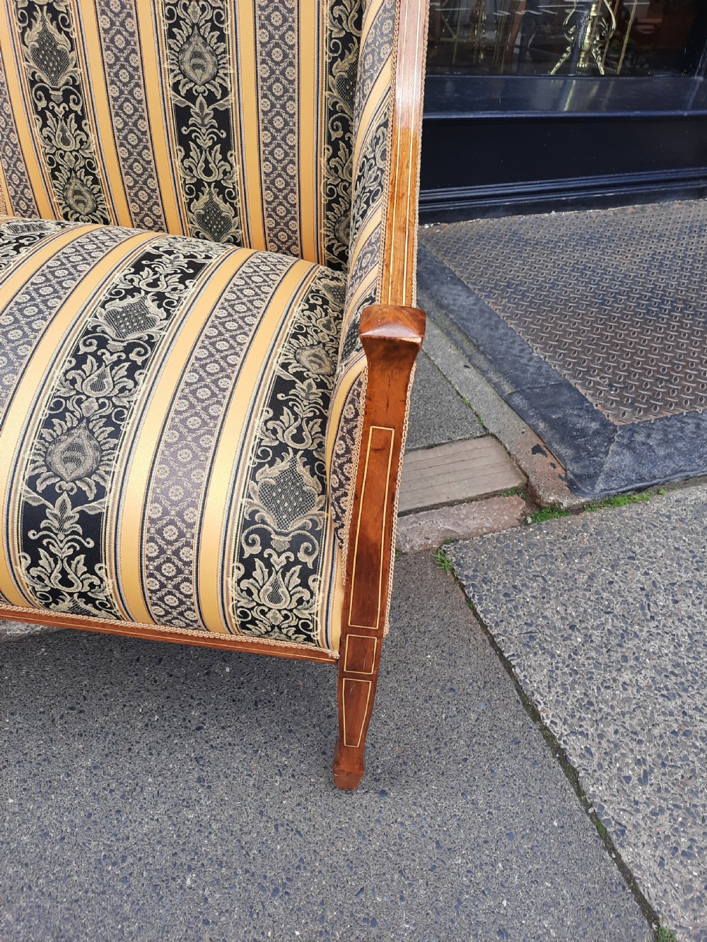 Edwardian Inlaid Mahogany Two Seater Sofa View IV