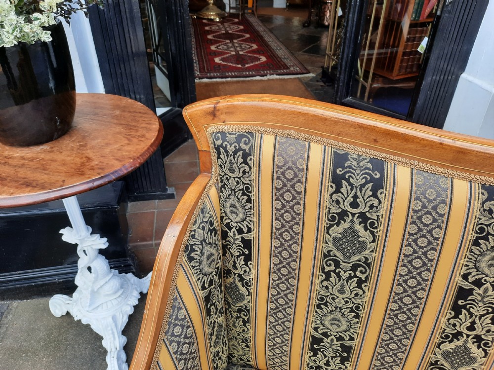 Edwardian Inlaid Mahogany Two Seater Sofa View V