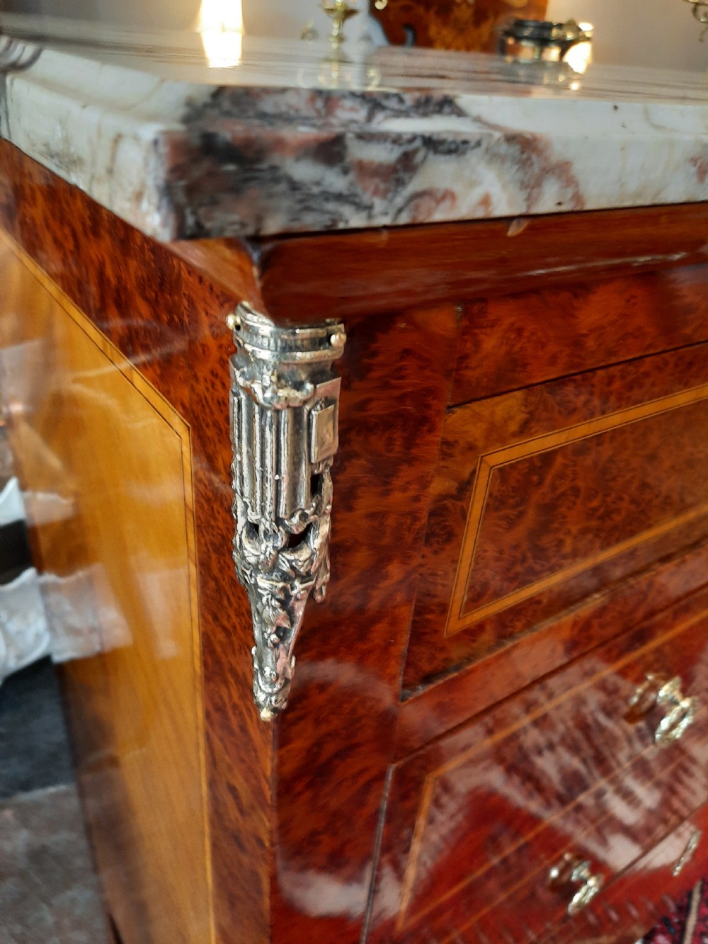 Early 20thC French Burr Yew  Chest of Drawers View III