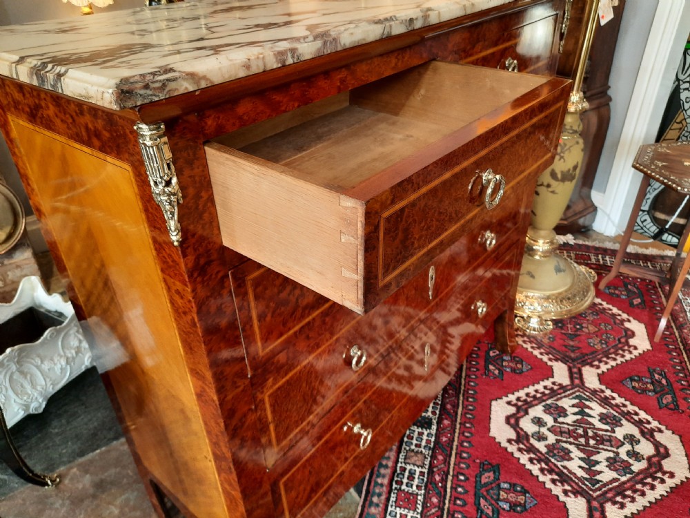 Early 20thC French Burr Yew  Chest of Drawers View IV
