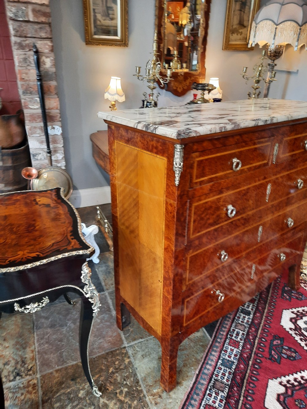 Early 20thC French Burr Yew  Chest of Drawers View V