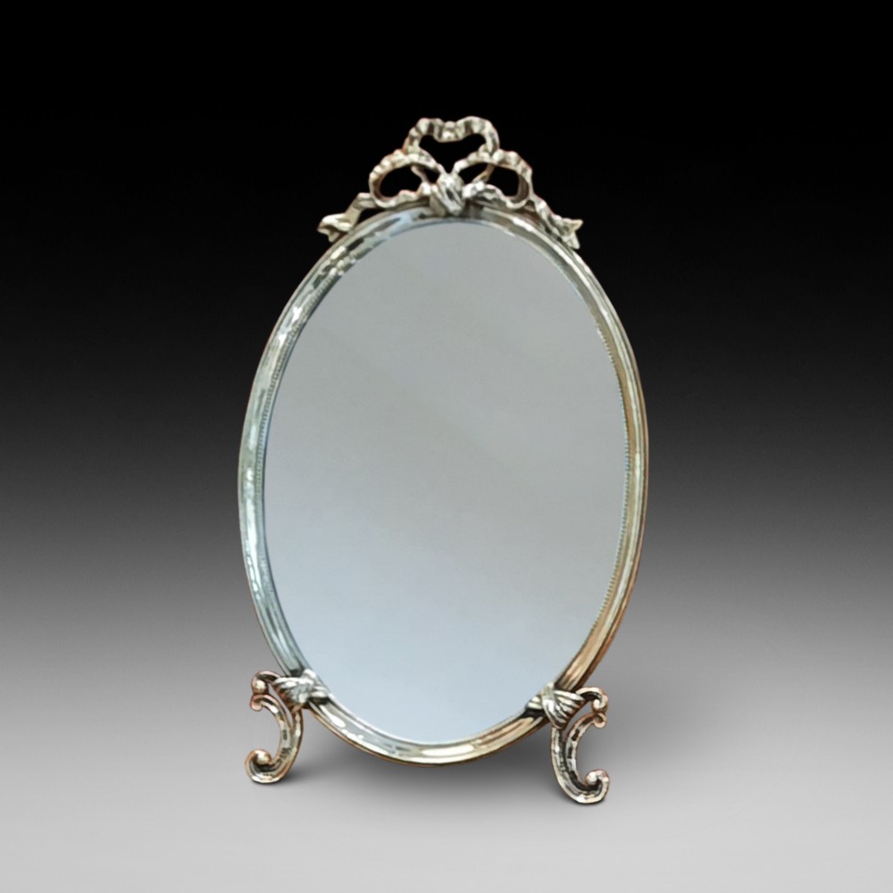 Early 20thC Brass Framed Dressing Table Mirror