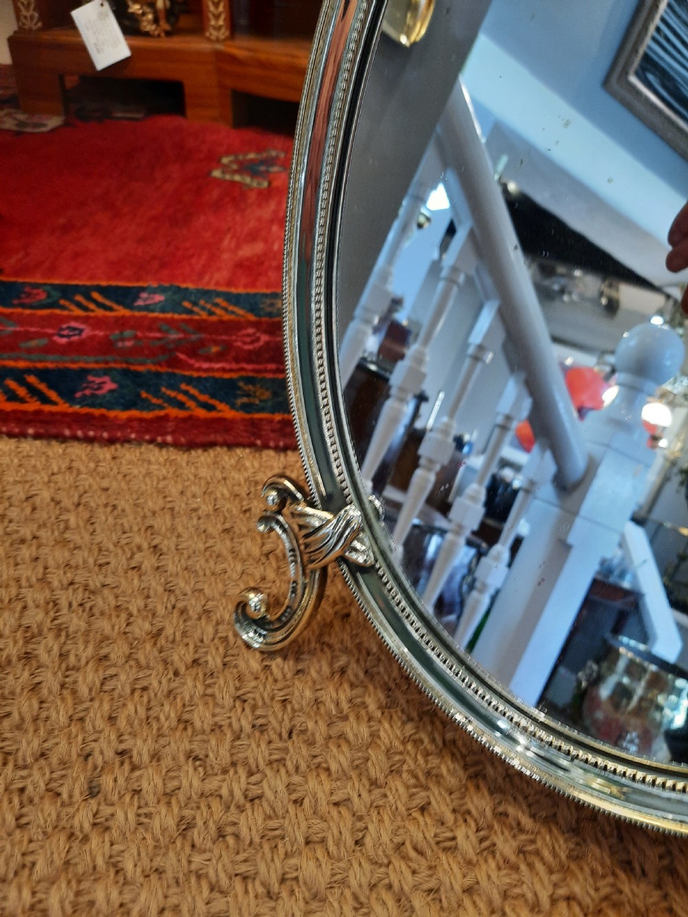 Early 20thC Brass Framed Dressing Table Mirror View IV