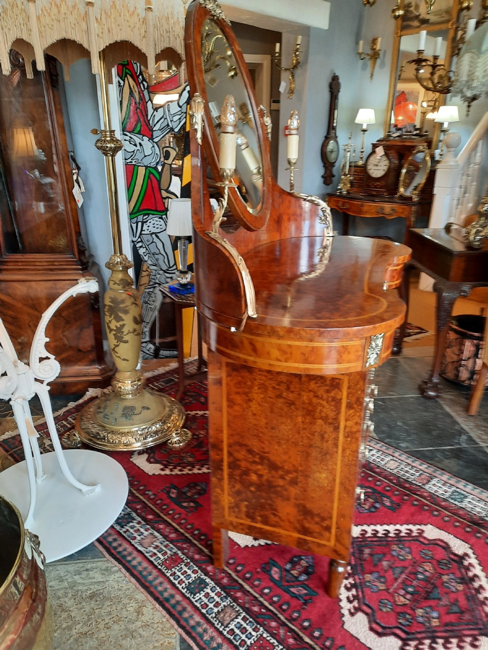 Mid 19thC French Burr Yew Dressing Table View II