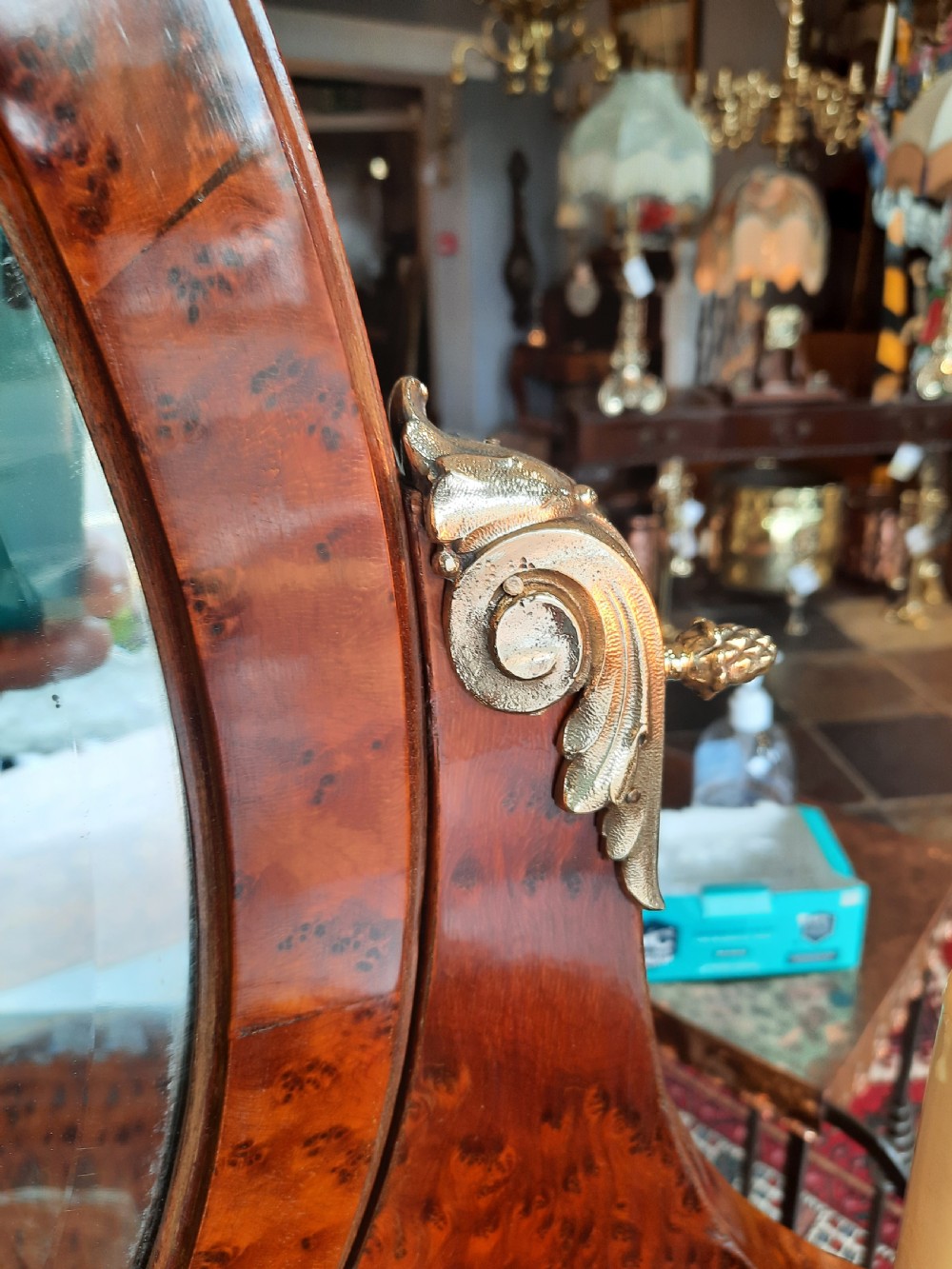Mid 19thC French Burr Yew Dressing Table View V