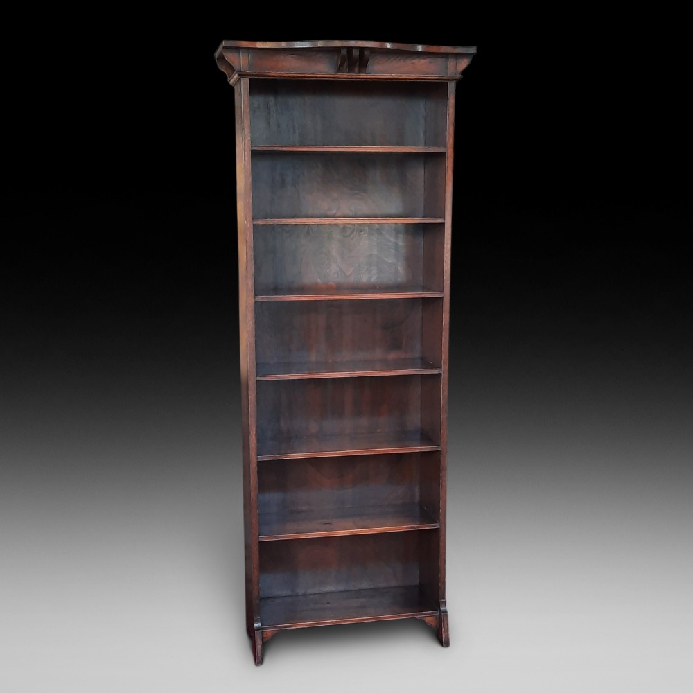 Early 20thC Edwardian Arts & Crafts Oak Bookcase