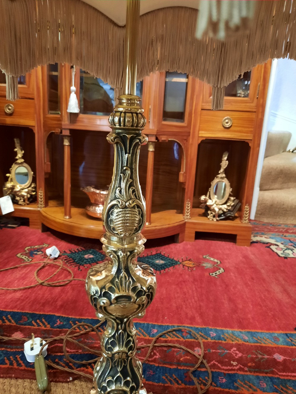 Pair of Early 20thC Brass Table Lamps View III