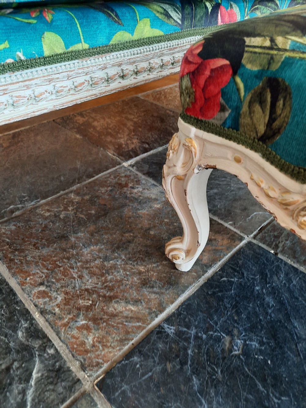 Mid 19thC French Painted Footstool View II
