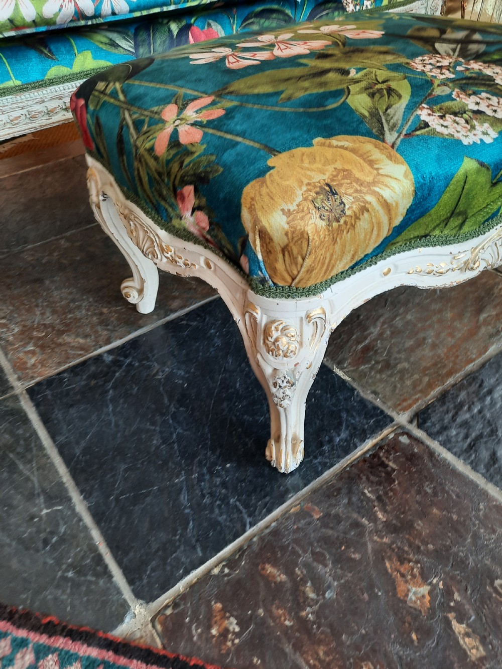 Mid 19thC French Painted Footstool View IV