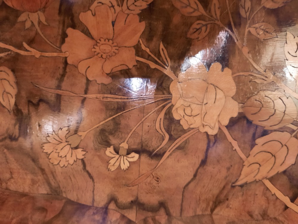 Late 19thC Black Walnut & Marquetry Tray View III