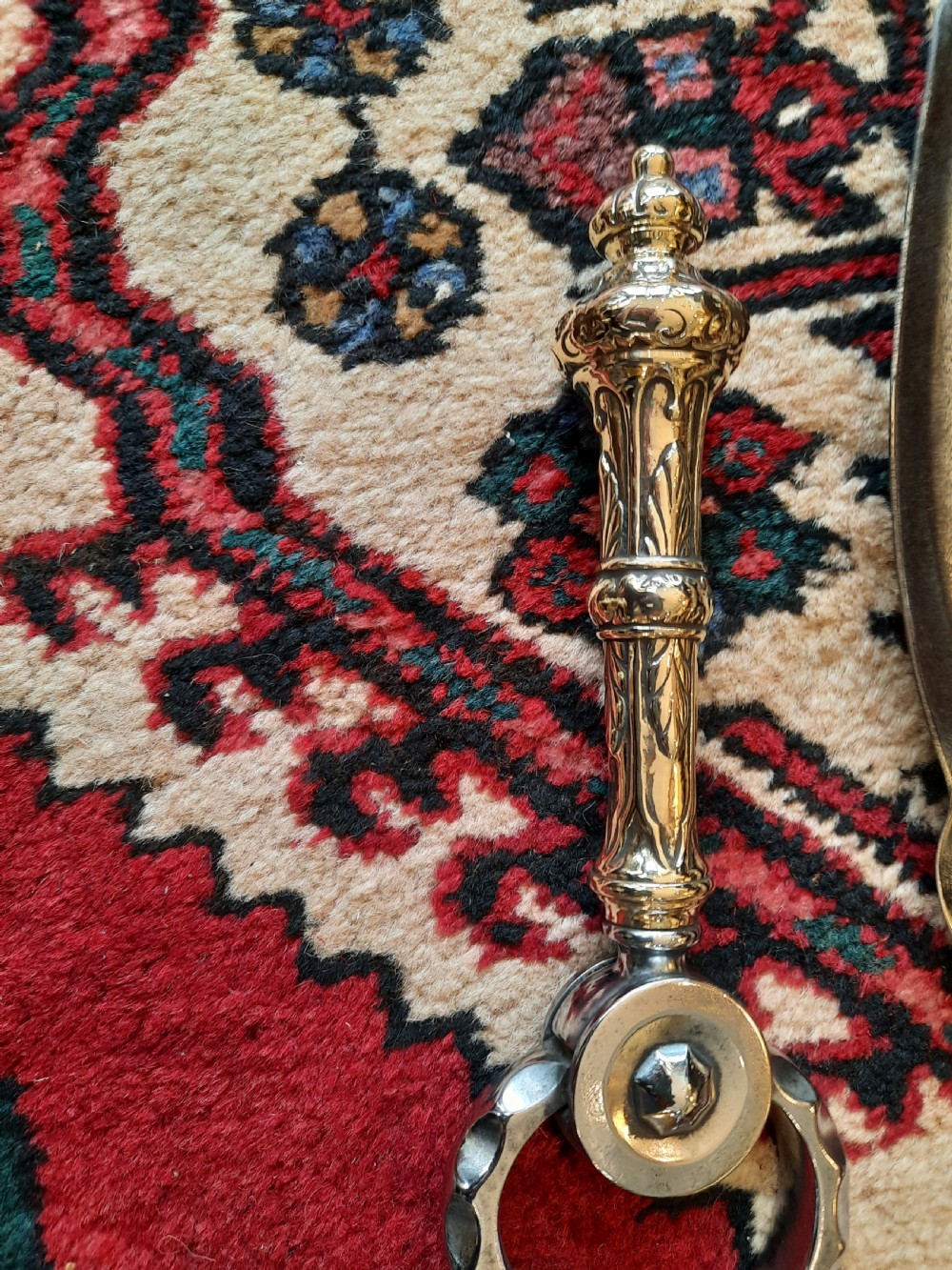 Three George III Steel and Brass Fire Irons View II