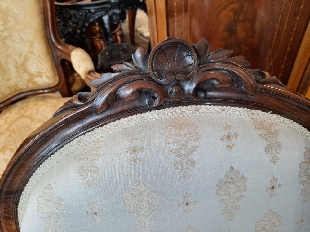 Victorian Rosewood Nursing Chair View III