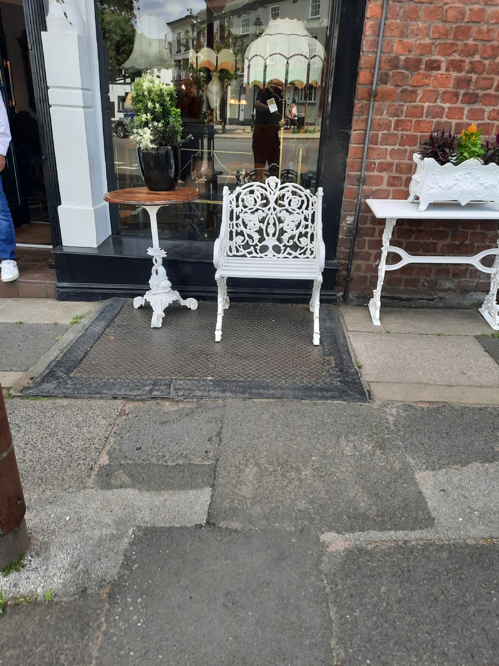 Three Early 20thC Coalbrookdale Style Cast Iron Garden Chairs View III