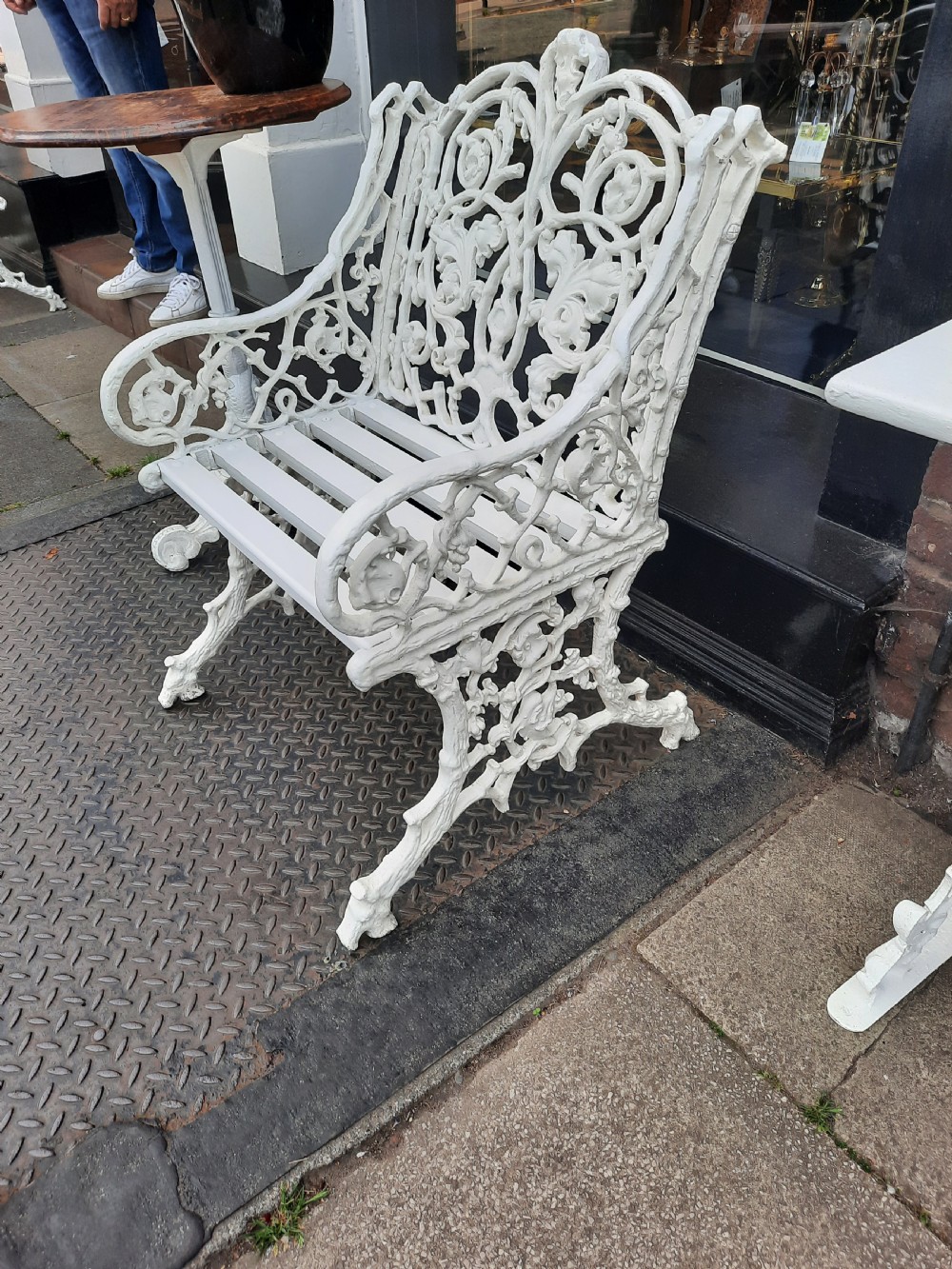 Three Early 20thC Coalbrookdale Style Cast Iron Garden Chairs View IV