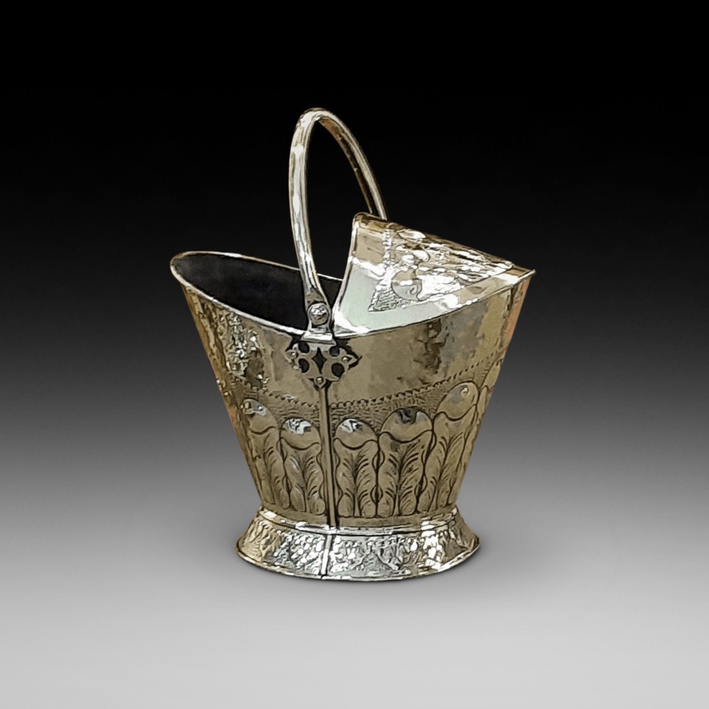 Late 19thC Art Noveau Brass Coal Scuttle