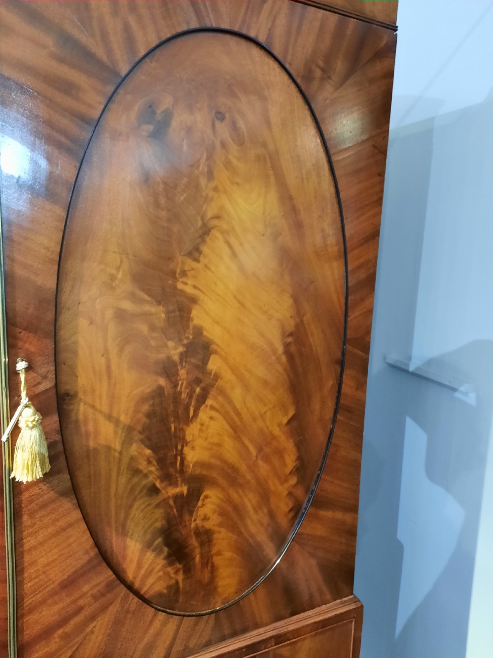 Late Georgian Figured Mahogany Linen Press View VI