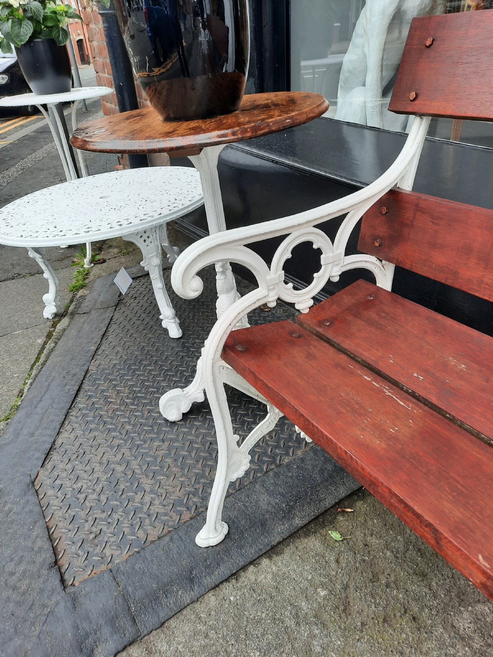 Victorian Cast Iron Garden Bench View II