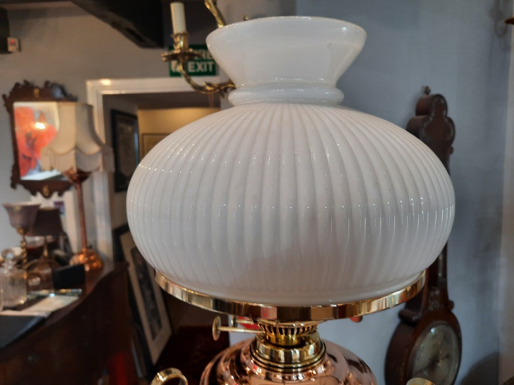 Arts & Crafts Brass & Copper Standard Oil Lamp View III