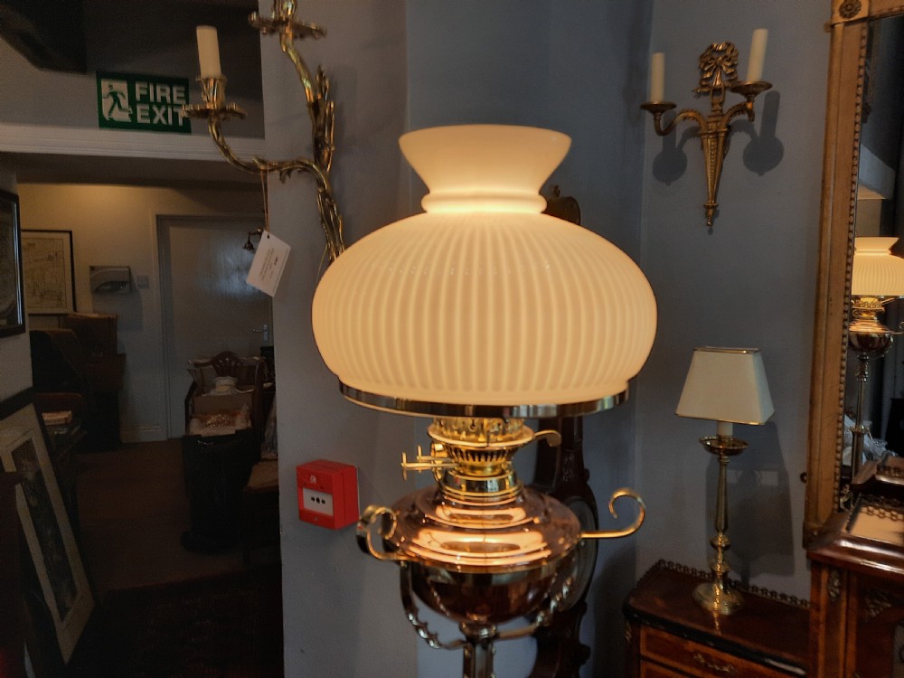 Arts & Crafts Brass & Copper Standard Oil Lamp View VIII