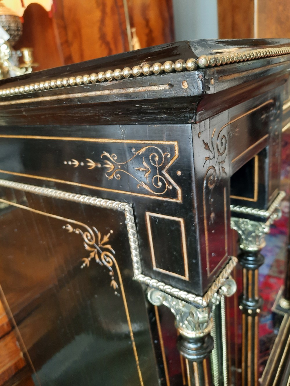 Pair of Victorian Ebonised Aesthetic Display Cabinets View III