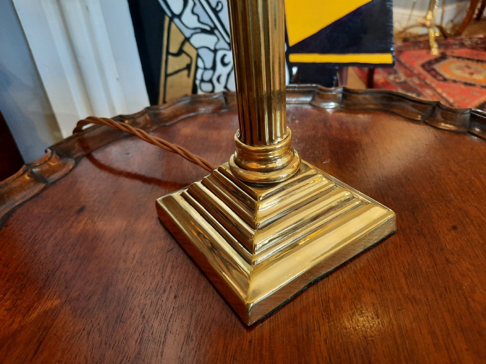 Edwardian Brass Table Lamp View IV