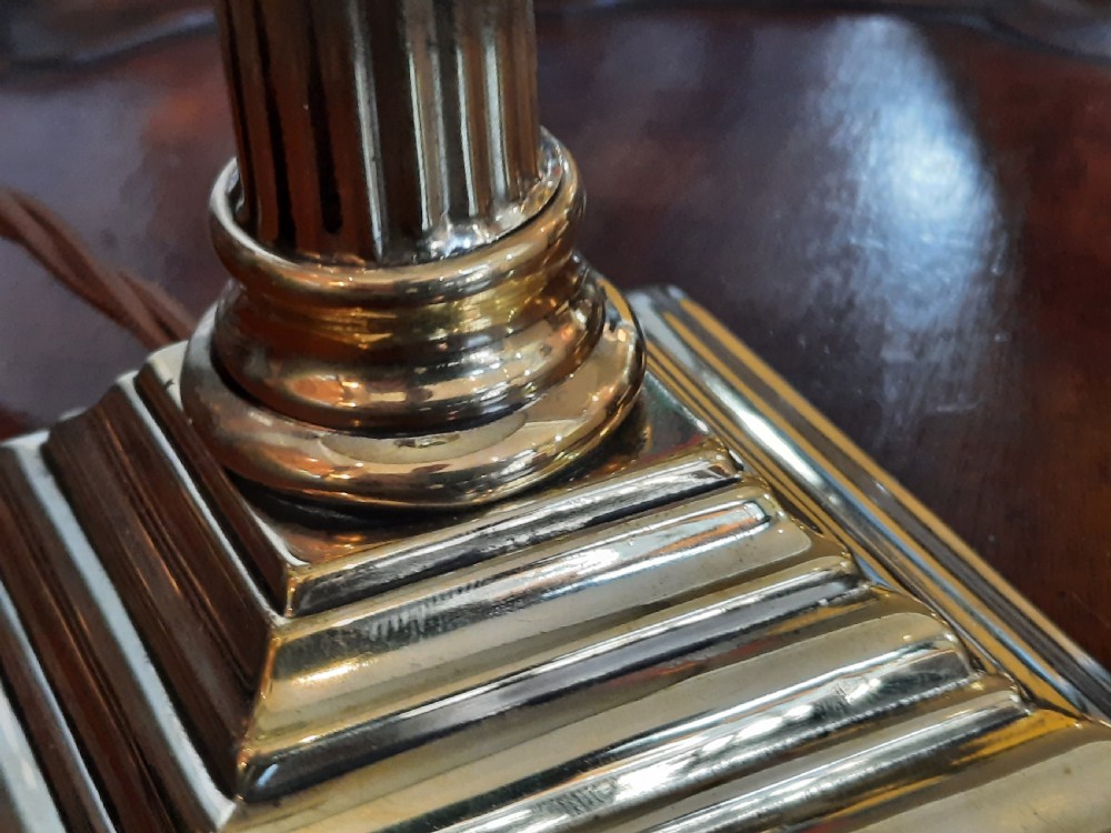 Edwardian Brass Table Lamp View V