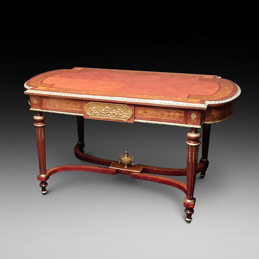 French Gilt Bronze Mounted Kingwood Centre Table c1860