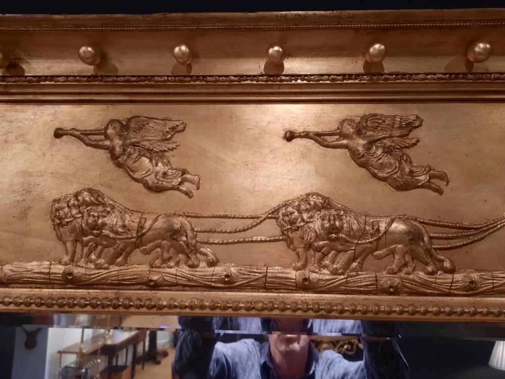Regency Triptych Giltwood Mirror View IV