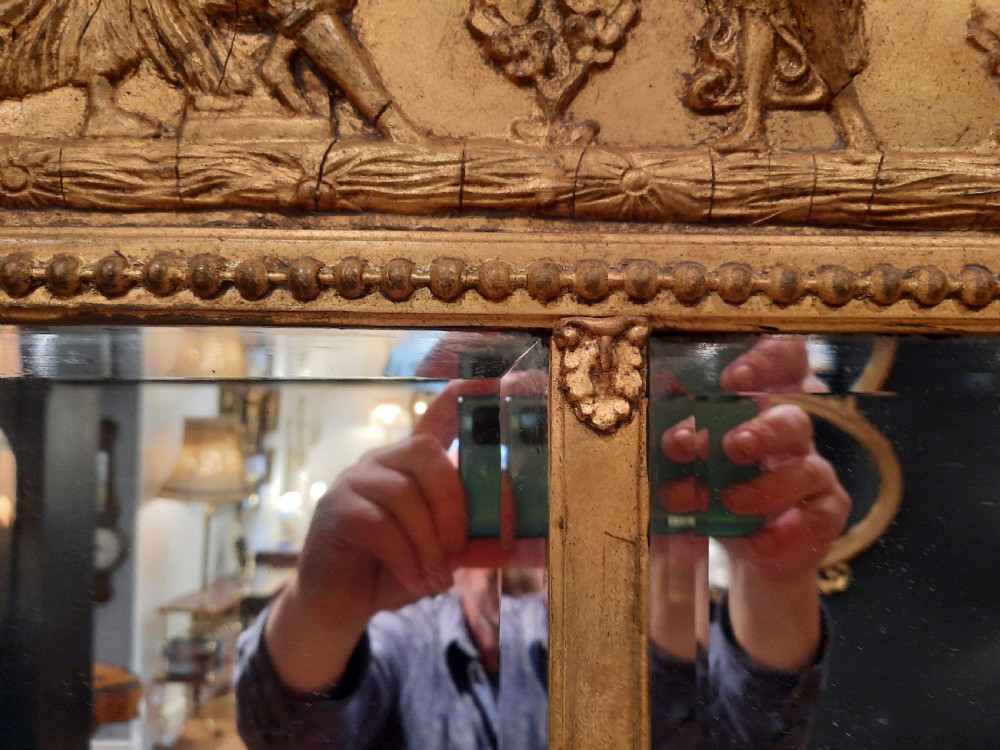Regency Triptych Giltwood Mirror View V