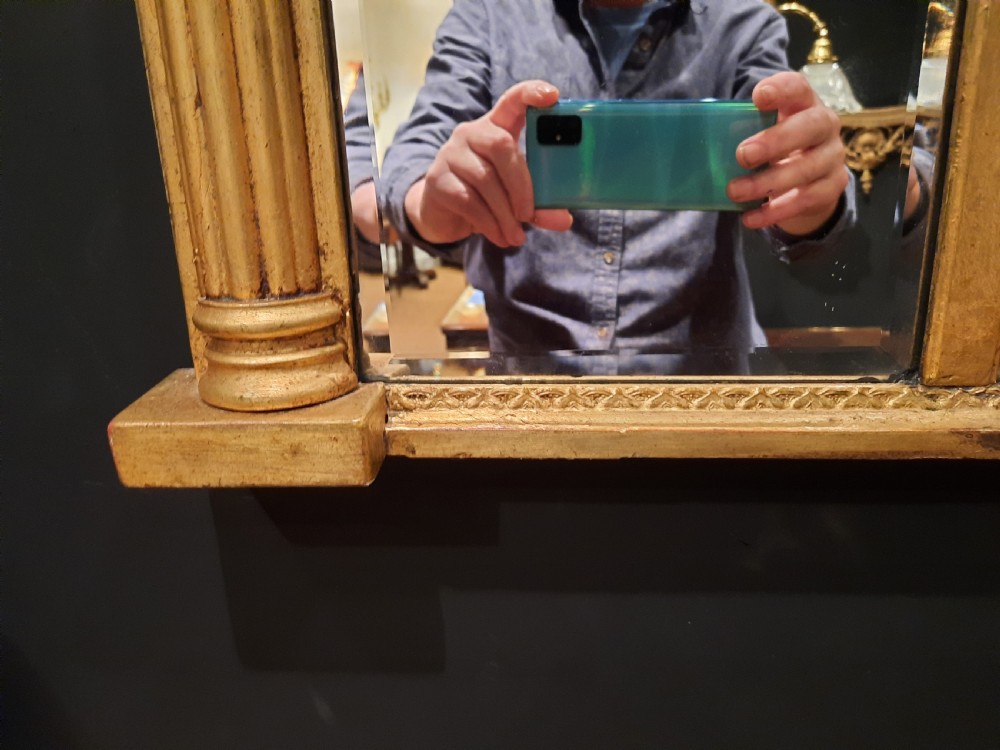 Regency Triptych Giltwood Mirror View VI