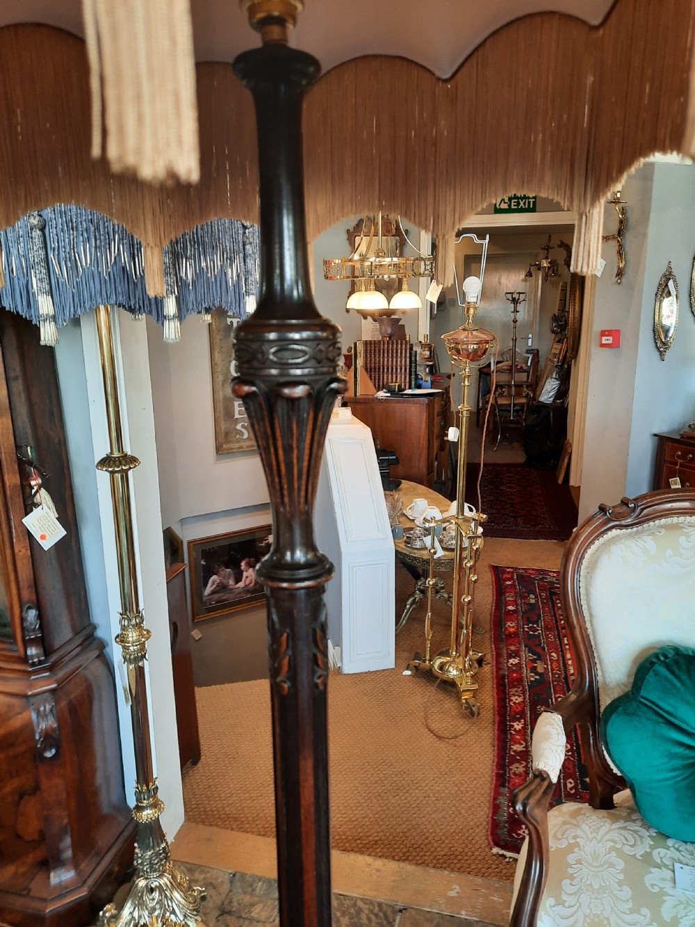 Early 20thC Mahogany Standard Lamp View V