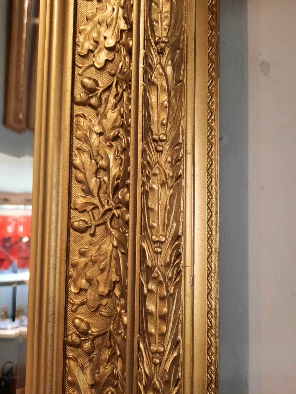Victorian Giltwood and Gesso Framed Bevelled Mirror View III
