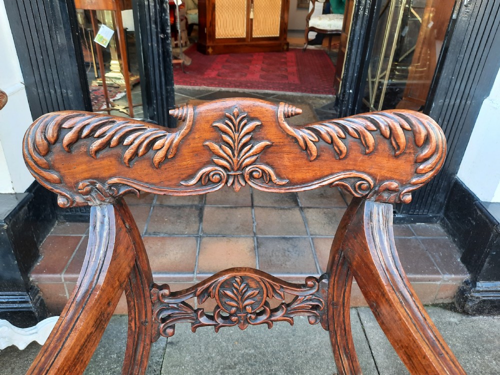 4 William IV Anglo Indian Rosewood Arm Chairs View III