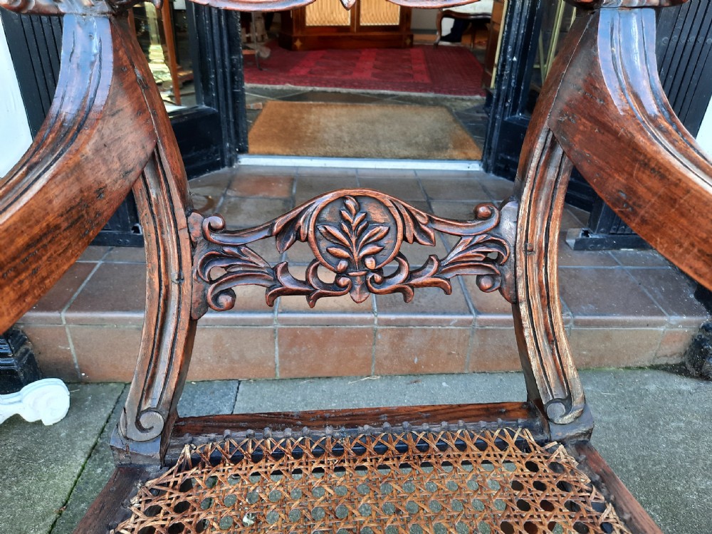 4 William IV Anglo Indian Rosewood Arm Chairs View IV