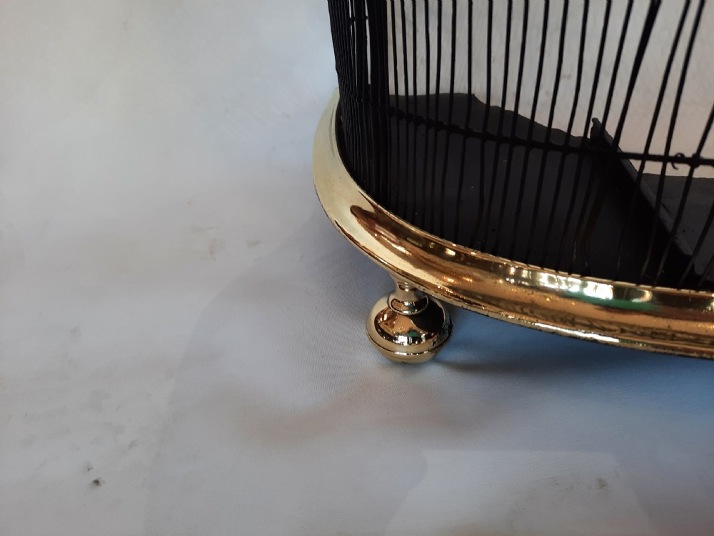 Victorian Brass Nursery Fender and Irons View V