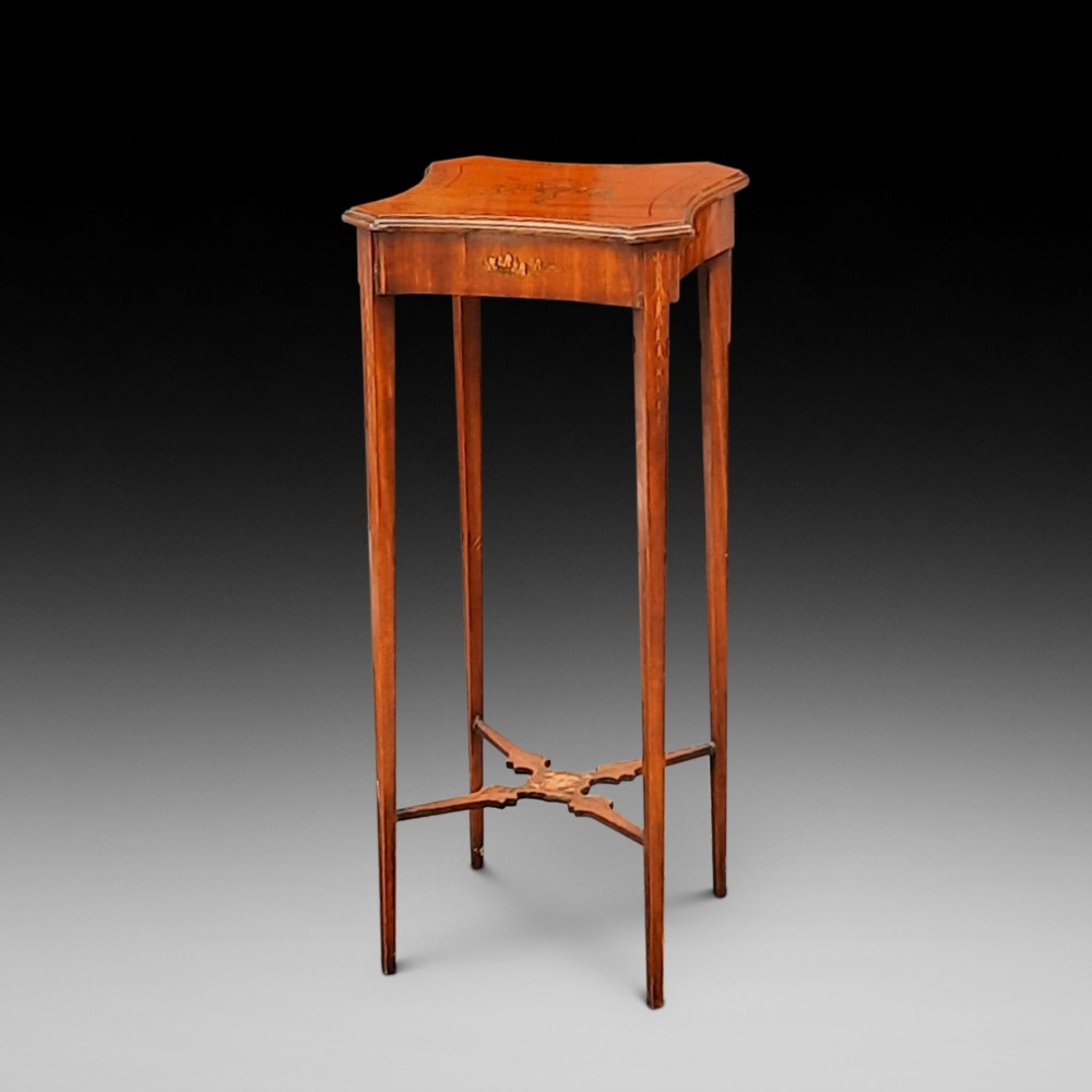 Hand Painted Edwardian Satinwood Side Table