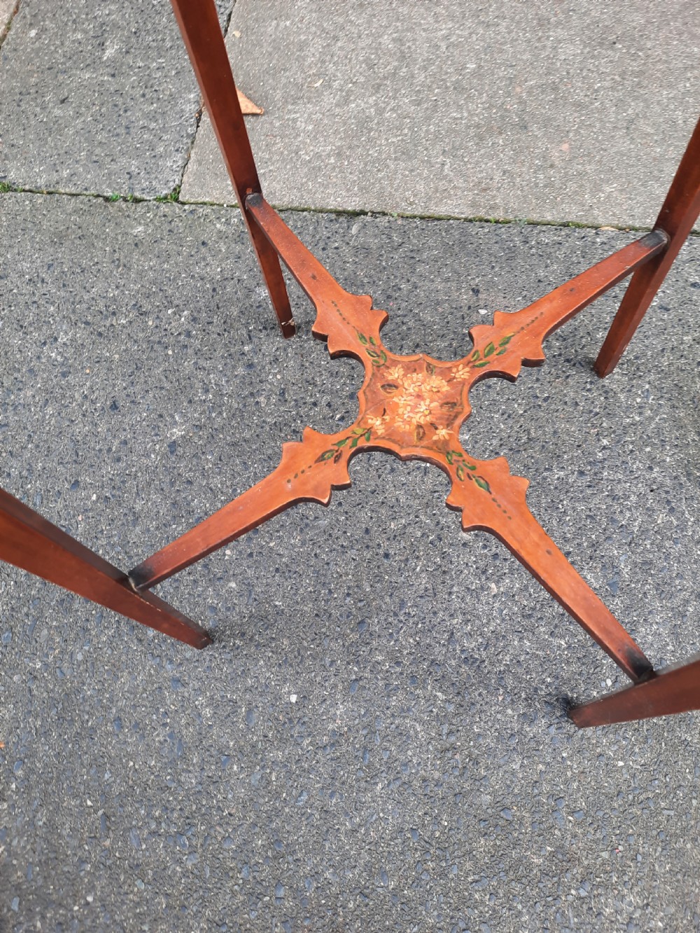 Hand Painted Edwardian Satinwood Side Table View III