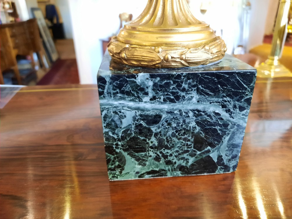 Pair of fine quality 19thC French gilt bronze urns View III