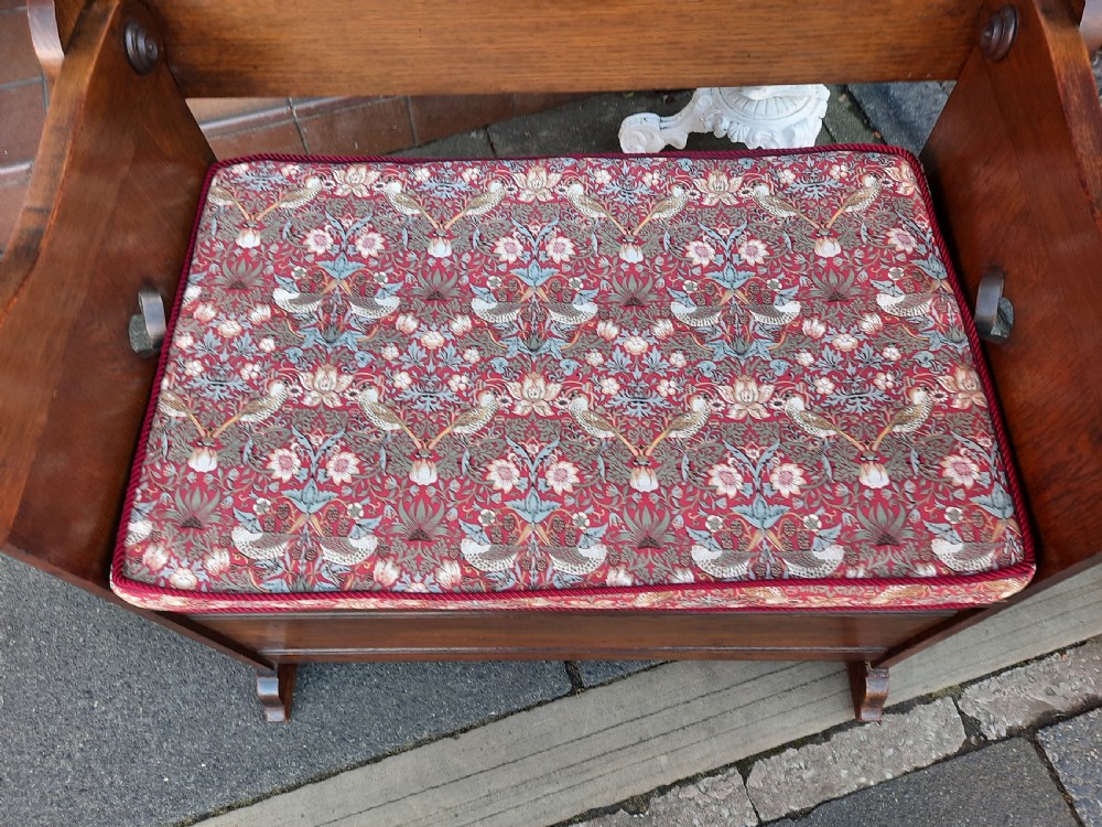 Arts and Crafts Oak Monks Bench View II