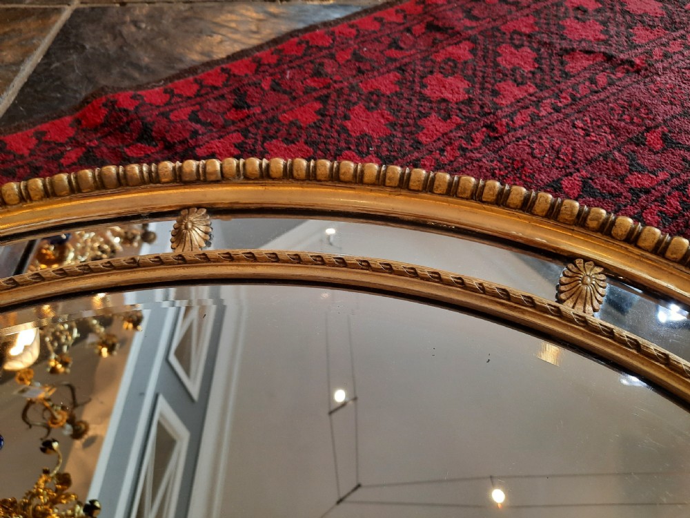 Late 19thC Oval Giltwood and Gesso Mirror View V