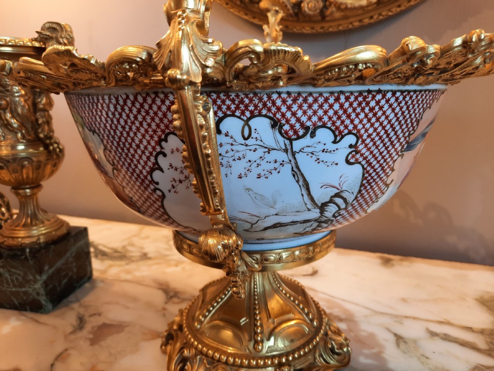 2nd half 19thC Chinese Export Rose Medallion Punch Bowl  View VII