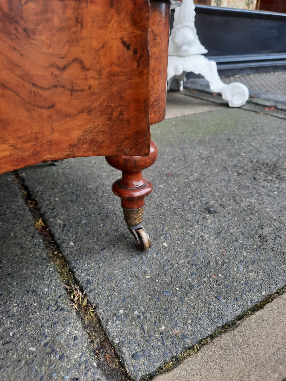 Victorian Burr Walnut Canterbury Whatnot View VIII