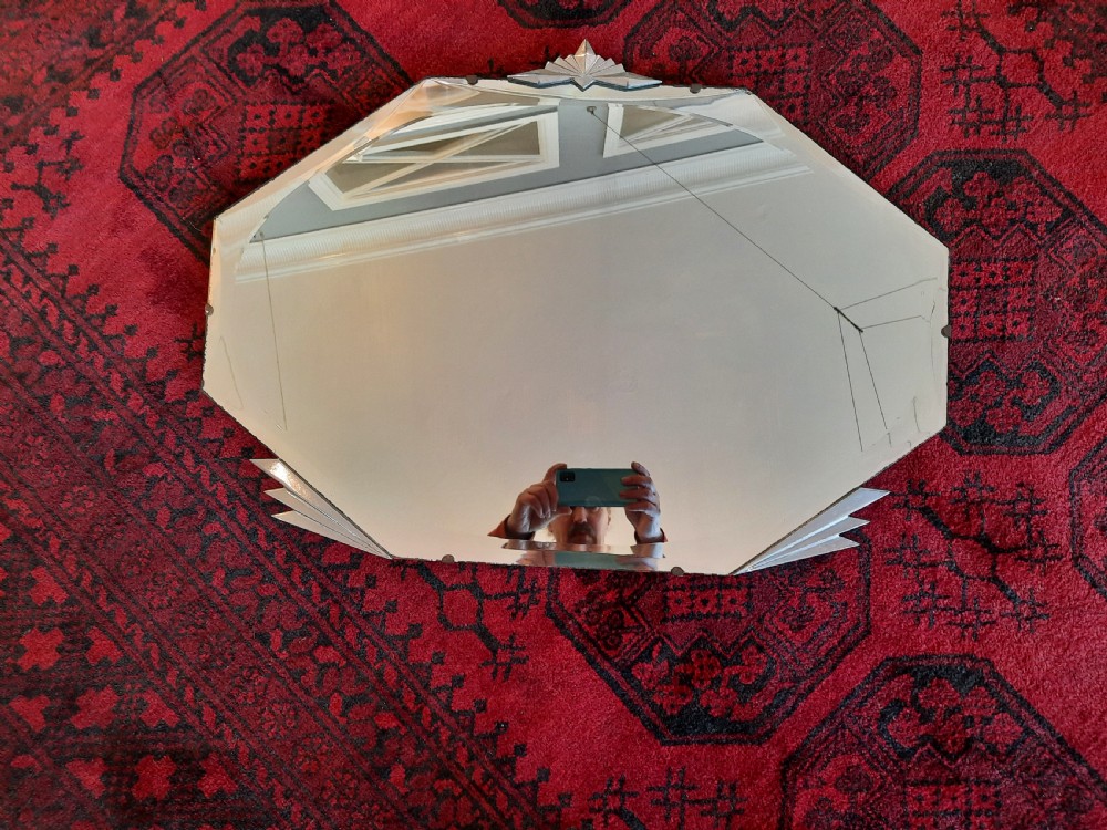 Art Deco Beveled Edged Mirror View II