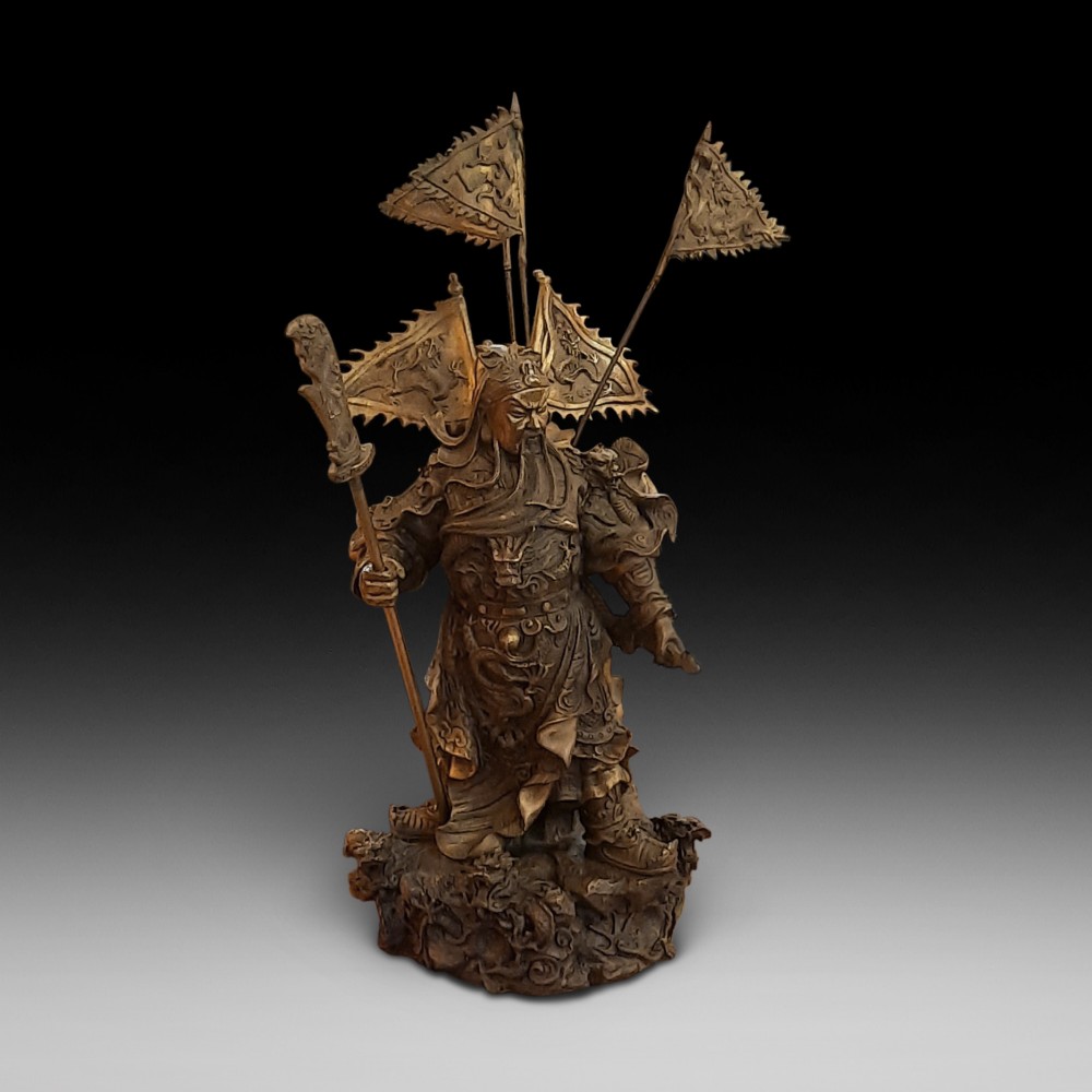 Early 20thC Bronze Figure of a Chinese Warrior