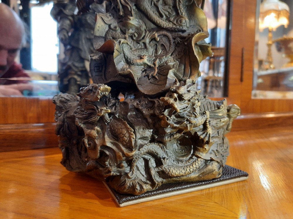 Early 20thC Bronze Figure of a Chinese Warrior View VIII
