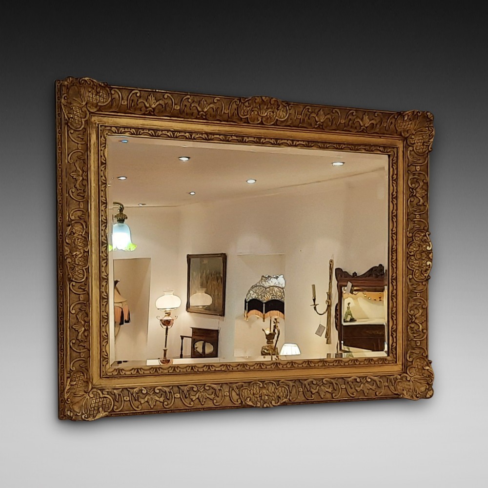 Victorian Giltwood Bevelled Mirro